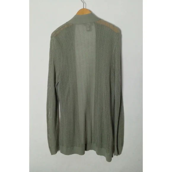 Chico's Women's Long Sleeve Mesh Cardigan Sweater Size 2 - Picture 2 of 7